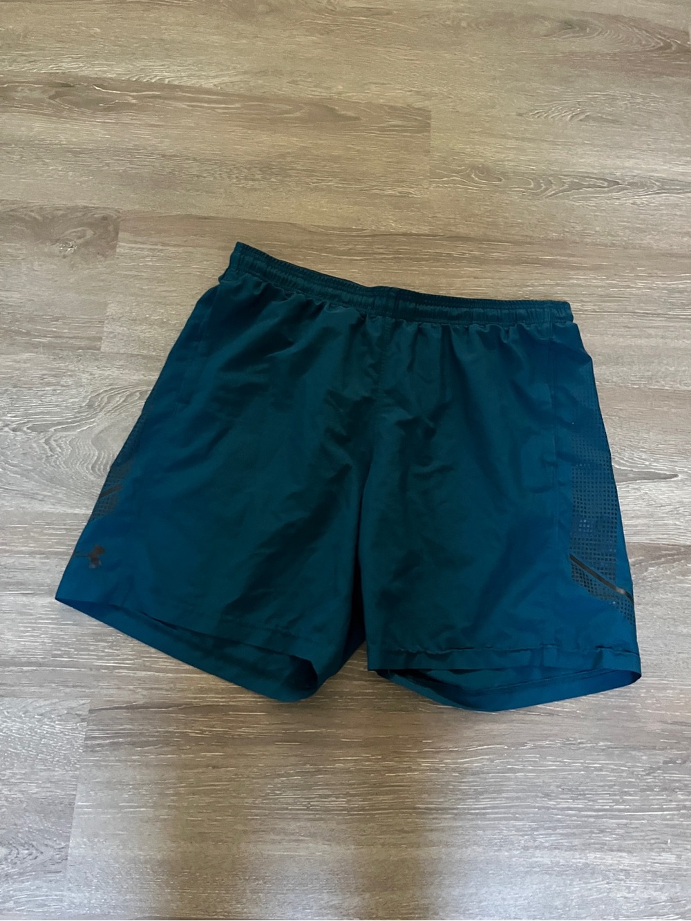 Under Armour Men's Athletic Shorts in Dark Teal with Mesh Panels